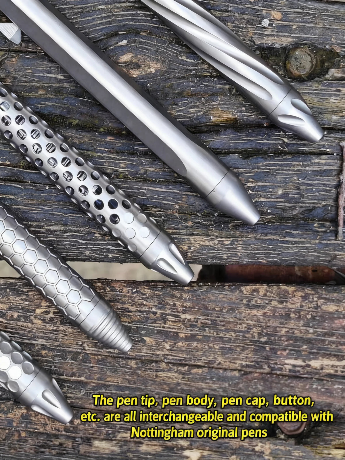 Titanium Pen with Quick Release Mechanism | Refillable G2 Ink Cartridge