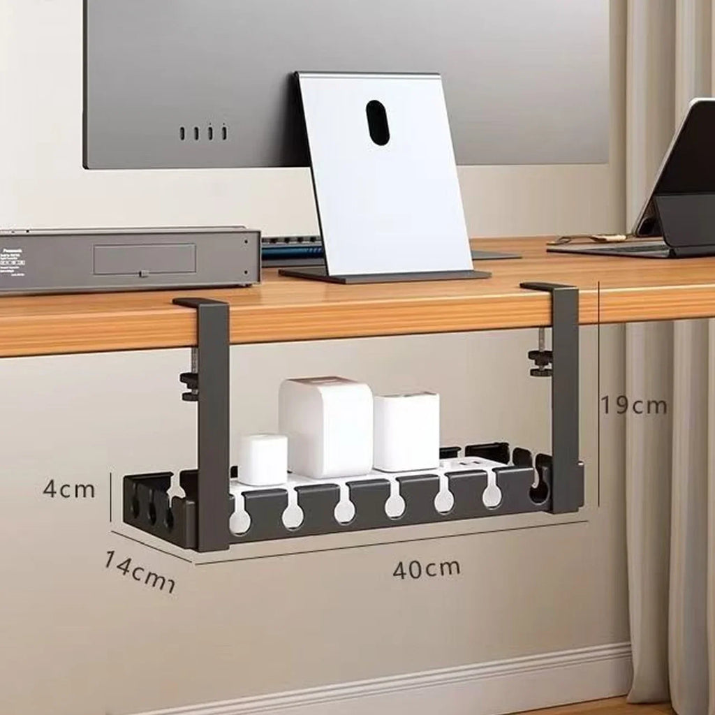 Under Desk Cable Management Tray No Drill