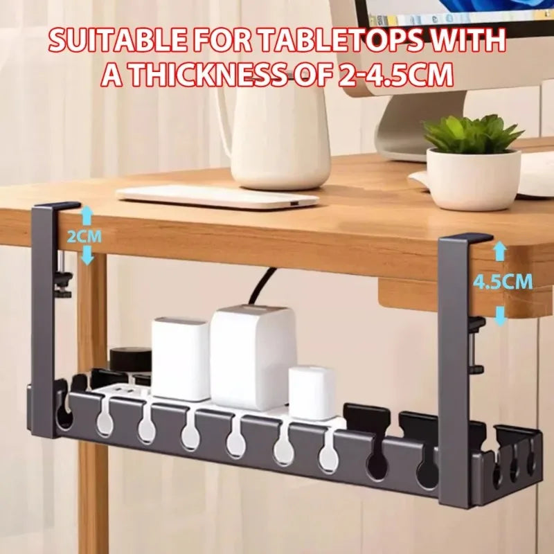Under Desk Cable Management Tray No Drill