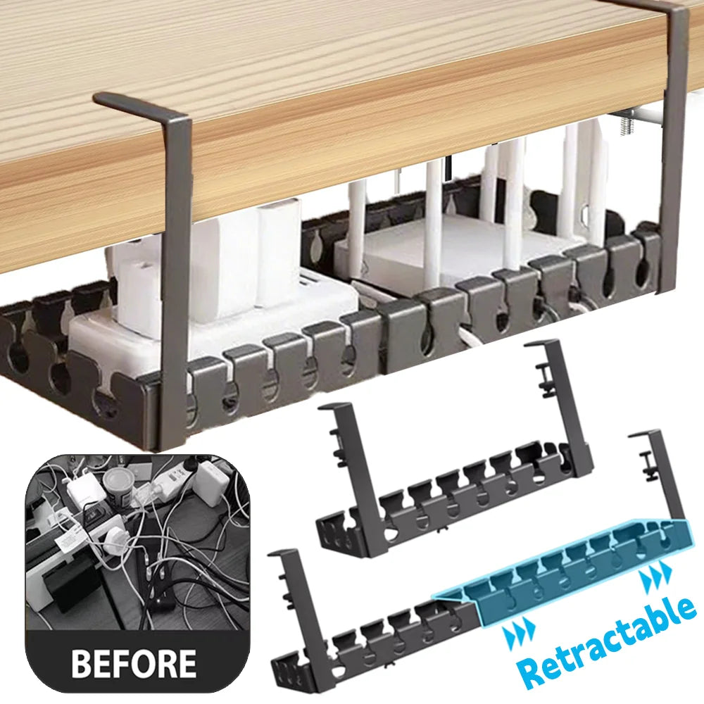 Under Desk Cable Management Tray No Drill