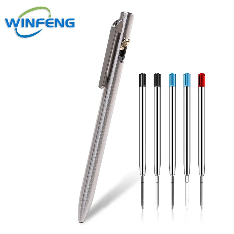 High Quality TC4 Titanium Tactical Pen Business Signature Ballpoint Pen Emergency Glass Breaker Self Defense Supplies