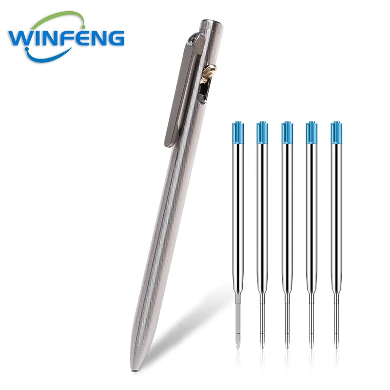 High Quality TC4 Titanium Tactical Pen Business Signature Ballpoint Pen Emergency Glass Breaker Self Defense Supplies