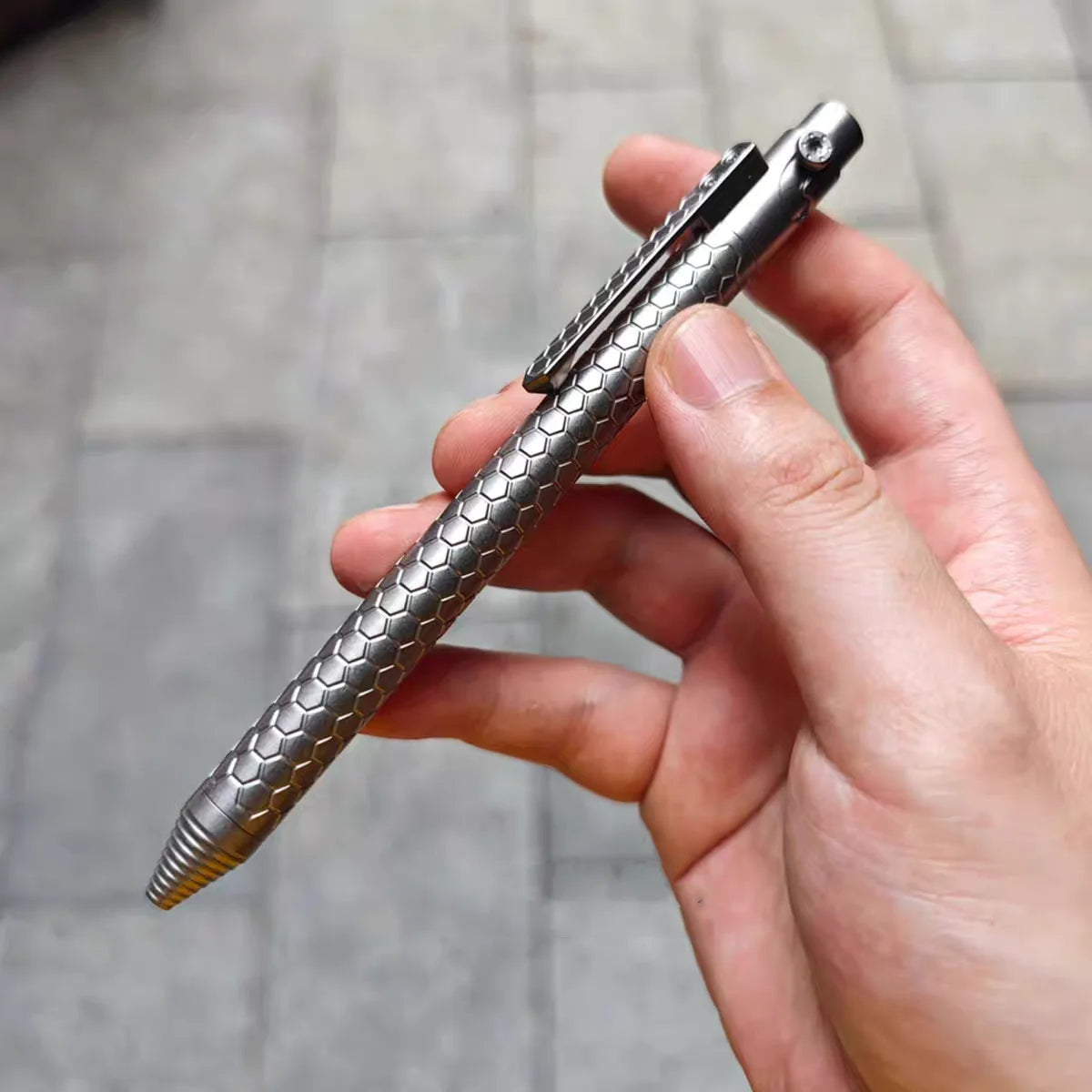 Titanium Pen with Quick Release Mechanism | Refillable G2 Ink Cartridge