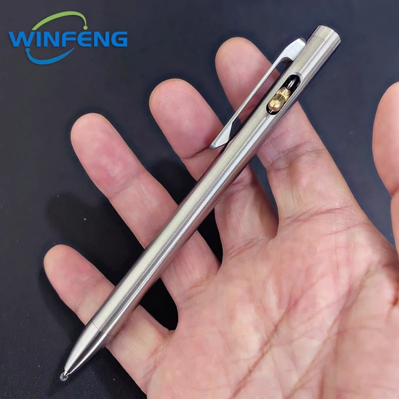 High Quality TC4 Titanium Tactical Pen Business Signature Ballpoint Pen Emergency Glass Breaker Self Defense Supplies