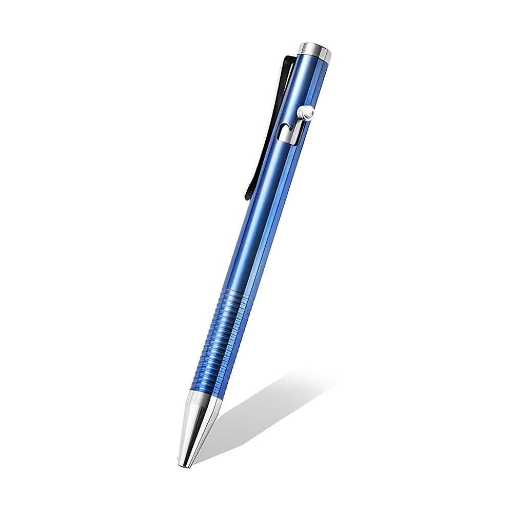 Luxury Titanium Alloy Tactical Pen Bolt Action Retractable Ballpoint Pen Office School Stationery Easy Carry Daily Writing Pen