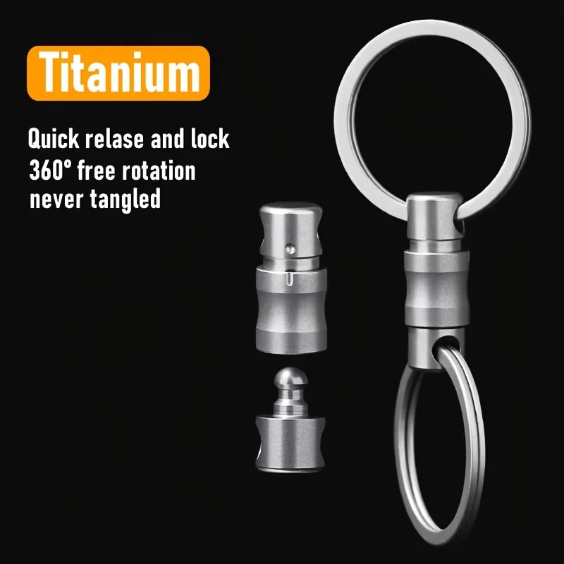Titanium 360-Degree Rotating Self-Locking Keychain