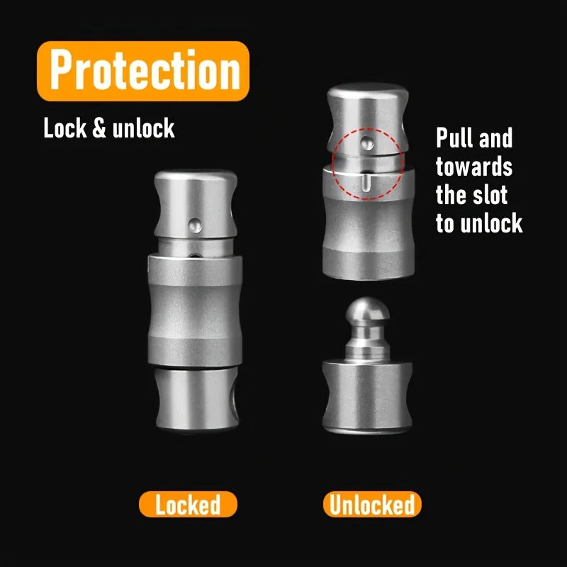 Titanium 360-Degree Rotating Self-Locking Keychain