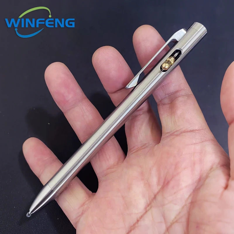 High Quality TC4 Titanium Tactical Pen Business Signature Ballpoint Pen Emergency Glass Breaker Self Defense Supplies