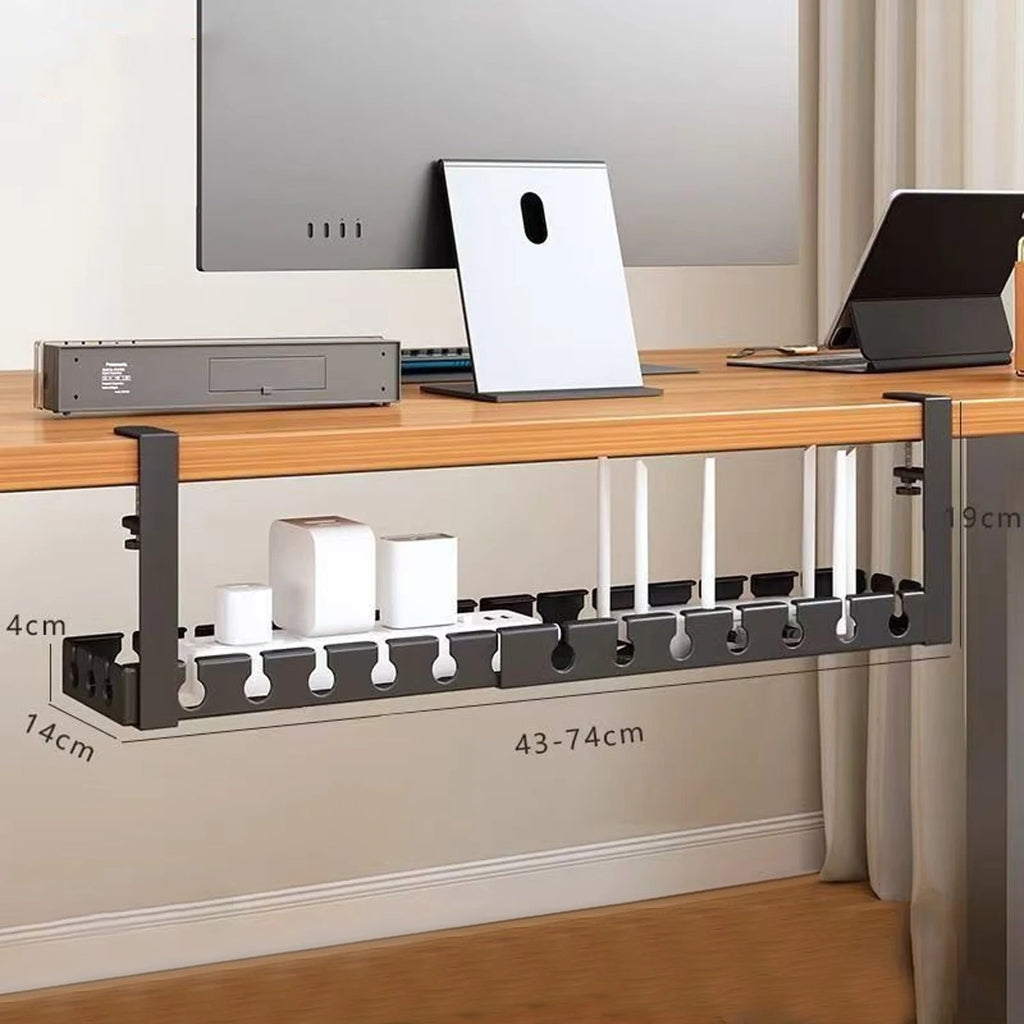 Under Desk Cable Management Tray No Drill