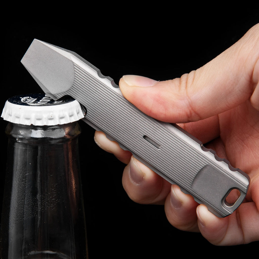 9.4CM Titanium Crowbar: Bottle Opener, Metal Pry Bar, Nail Pryer