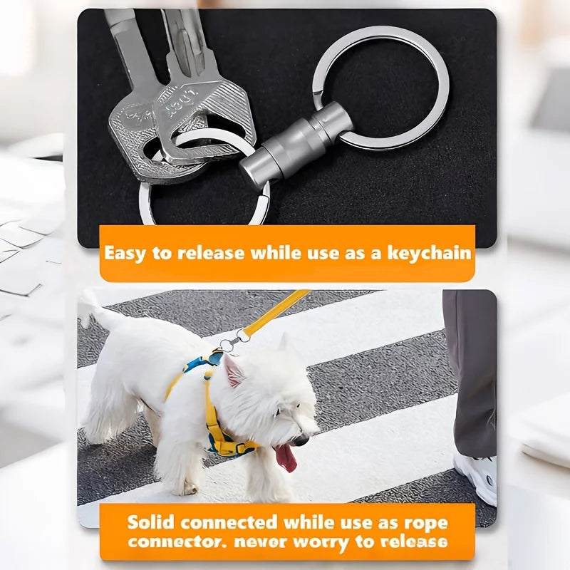 Titanium 360-Degree Rotating Self-Locking Keychain