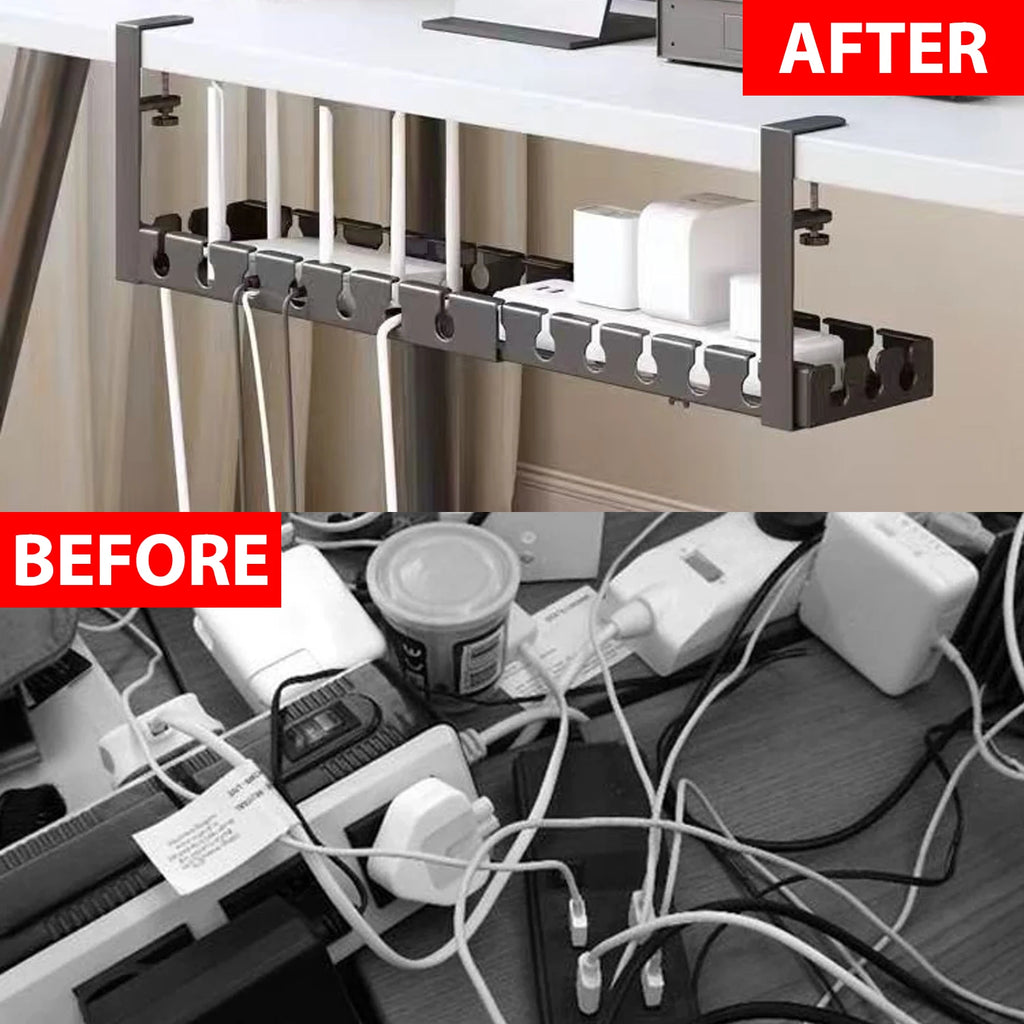 Under Desk Cable Management Tray No Drill