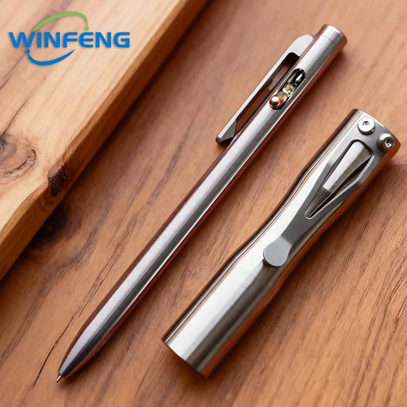 High Quality TC4 Titanium Tactical Pen Business Signature Ballpoint Pen Emergency Glass Breaker Self Defense Supplies