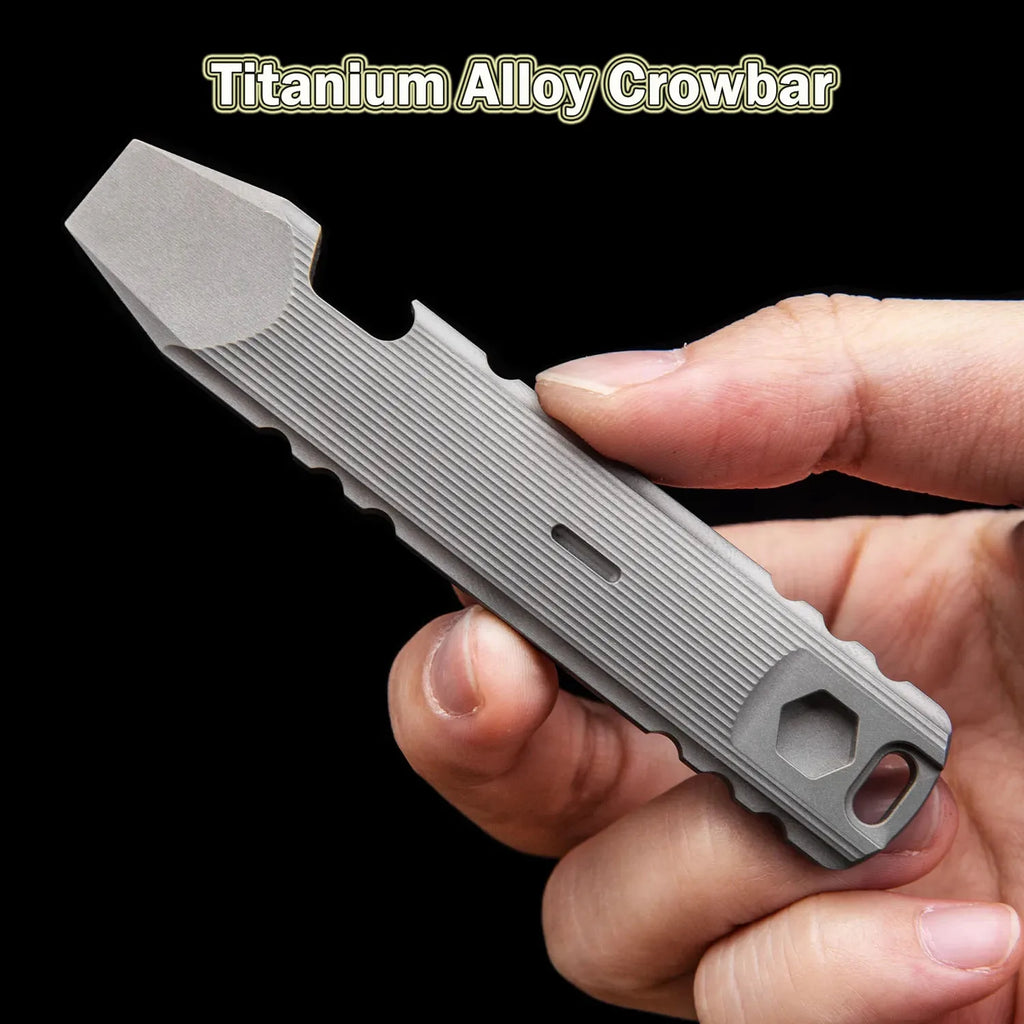 9.4CM Titanium Crowbar: Bottle Opener, Metal Pry Bar, Nail Pryer