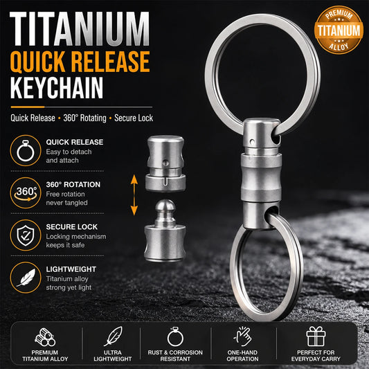 Titanium 360-Degree Rotating Self-Locking Keychain