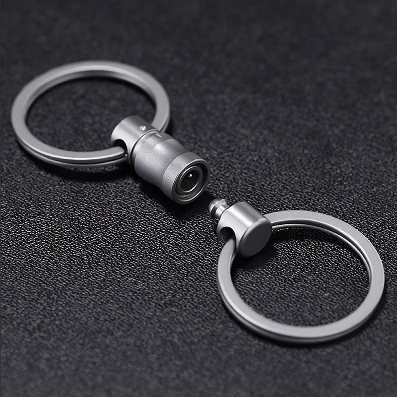Titanium 360-Degree Rotating Self-Locking Keychain